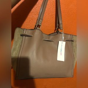 NWT Liz Claiborne Leather and Suede Tote